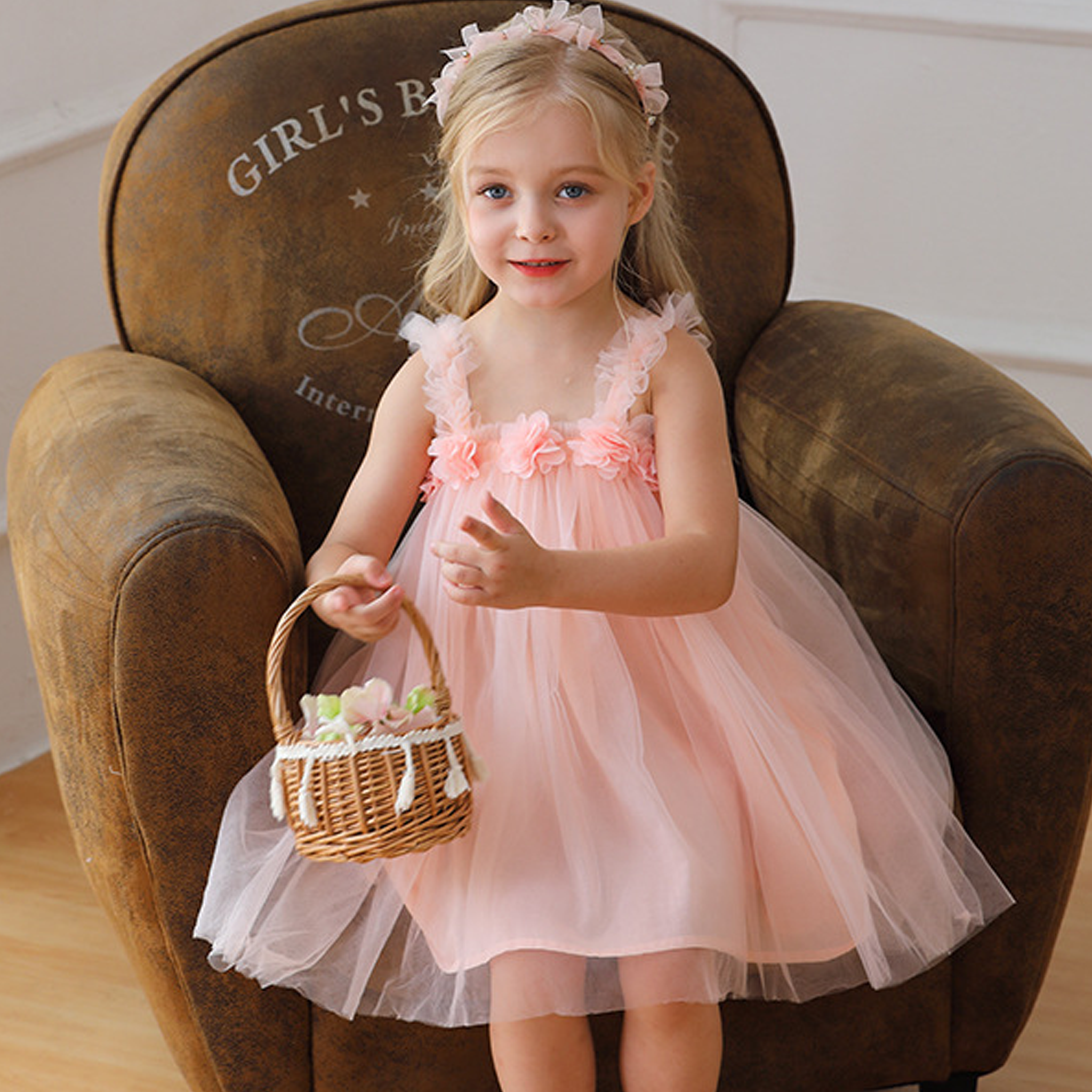 Mesh Rosette Sleeveless Midi Dresses - image 11