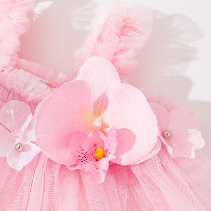 Mesh Rosette Sleeveless Midi Dresses - image 6