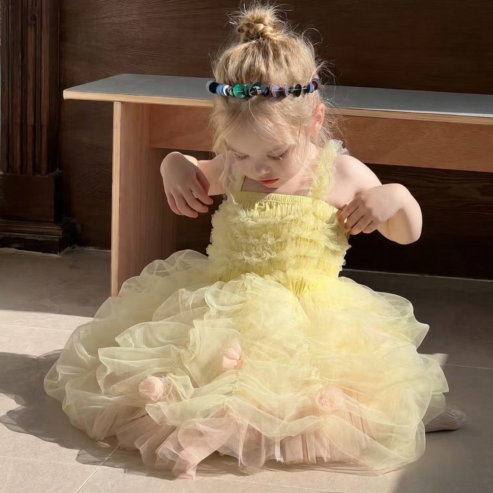 Mesh Bow Sleeveless Midi Dresses - image 4