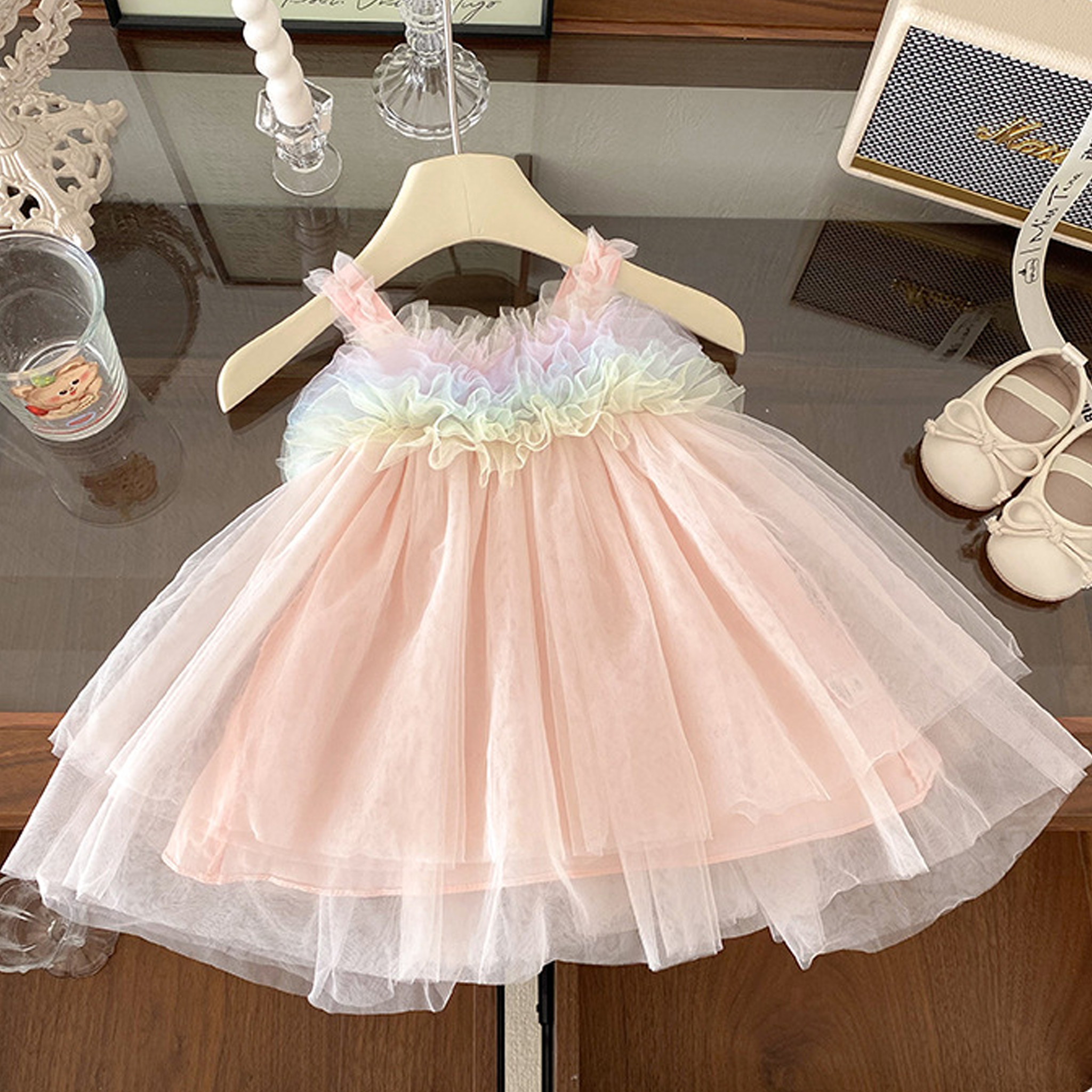 Mesh Rosette Sleeveless Midi Dresses - image 5