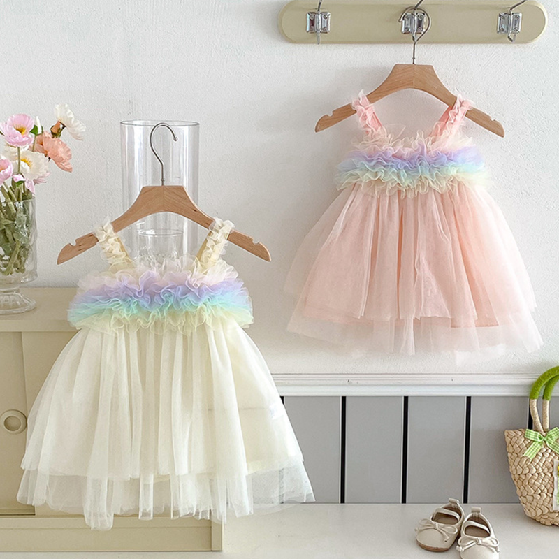 Mesh Rosette Sleeveless Midi Dresses - image 2