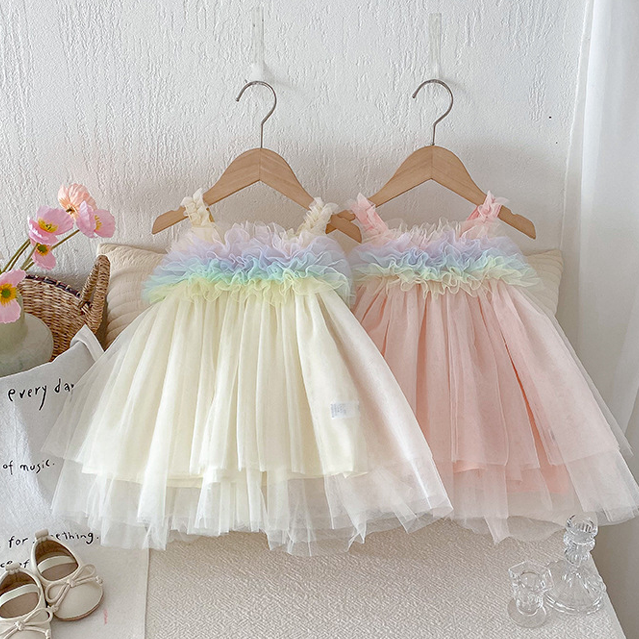 Mesh Rosette Sleeveless Midi Dresses - image 7