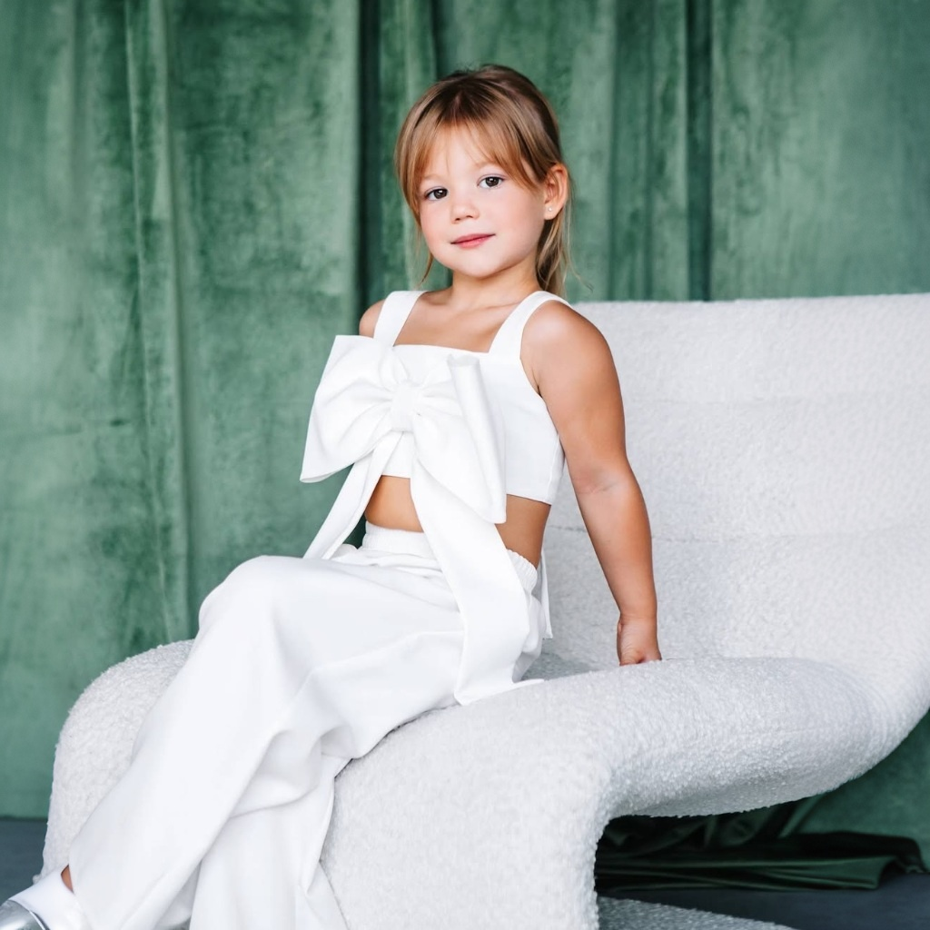 Satin Bow Sleeveless Crop Two-piece set - image 3