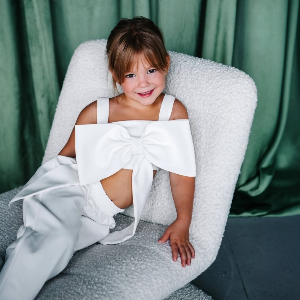 Satin Bow Sleeveless Crop Two-piece set - image 5