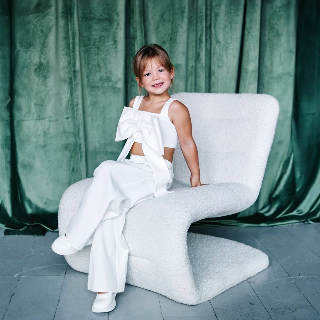 Satin Bow Sleeveless Crop Two-piece set - image 4