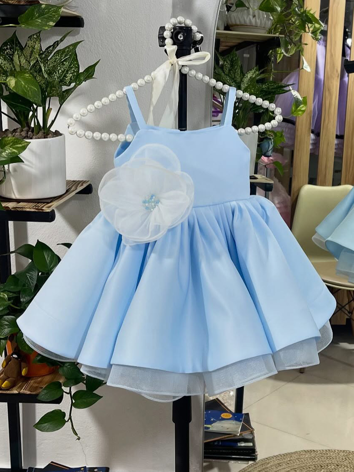 Satin Rosette Sleeveless Midi Dresses - image 5