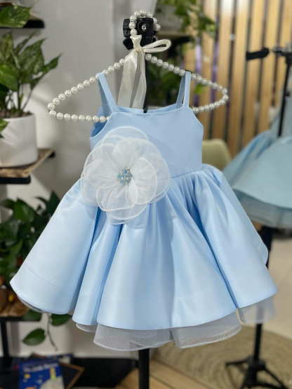 Satin Rosette Sleeveless Midi Dresses - image 4