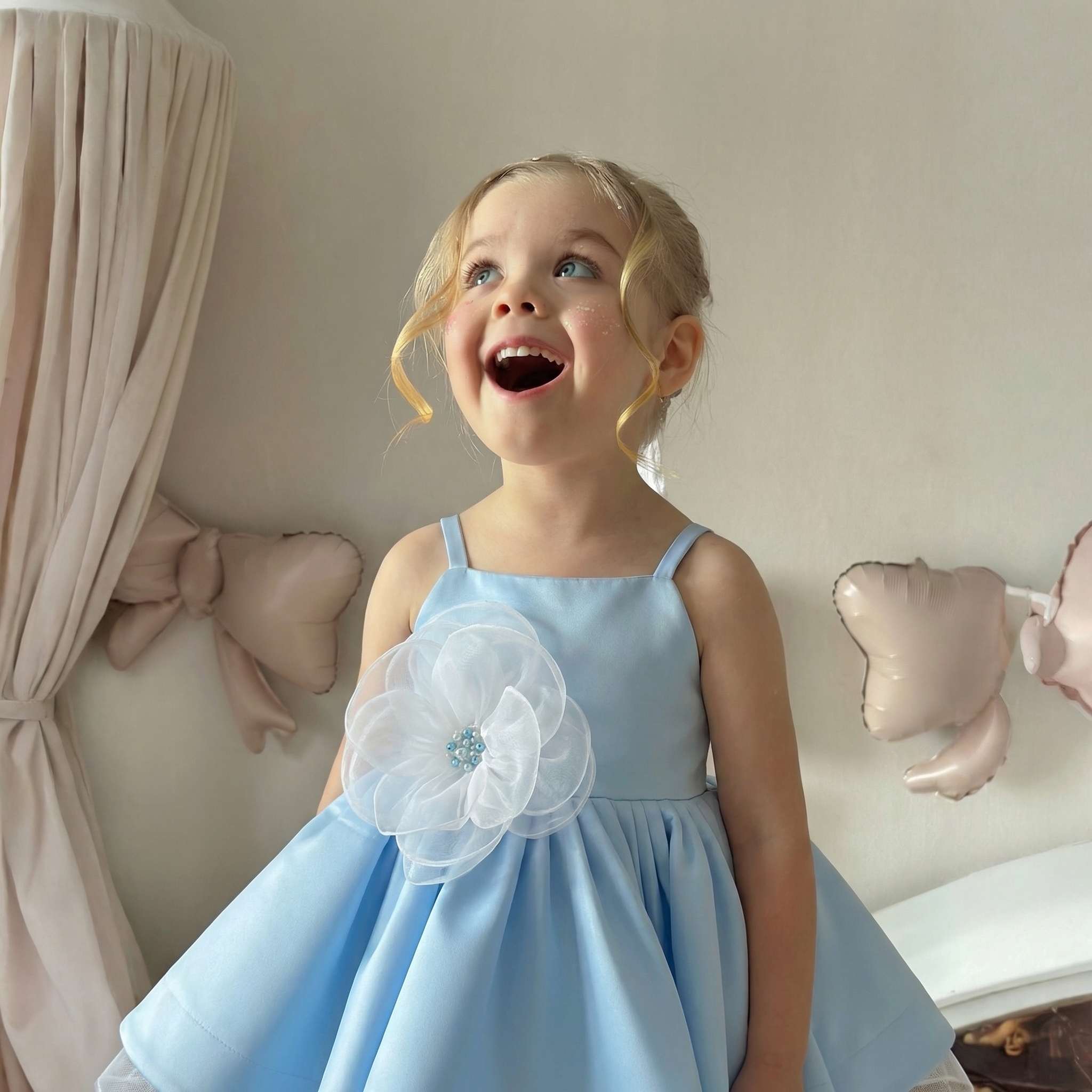 Satin Rosette Sleeveless Midi Dresses - image 2