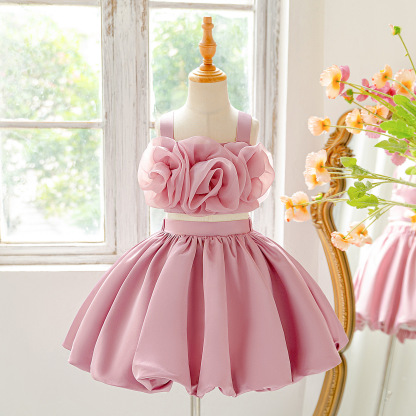 Satin Split Joint Sleeveless Midi Two-piece Set - image 5