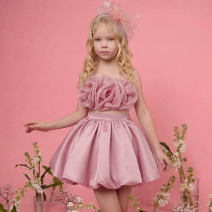 Satin Split Joint Sleeveless Midi Two-piece Set - image 2