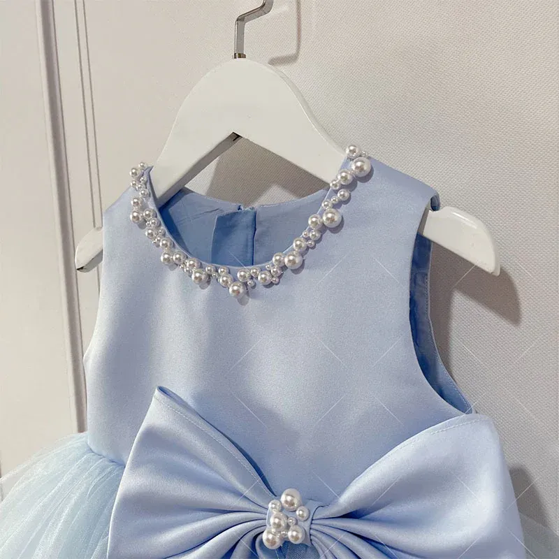 Mesh Bow Lace Edge Sleeveless Midi Dresses - image 8