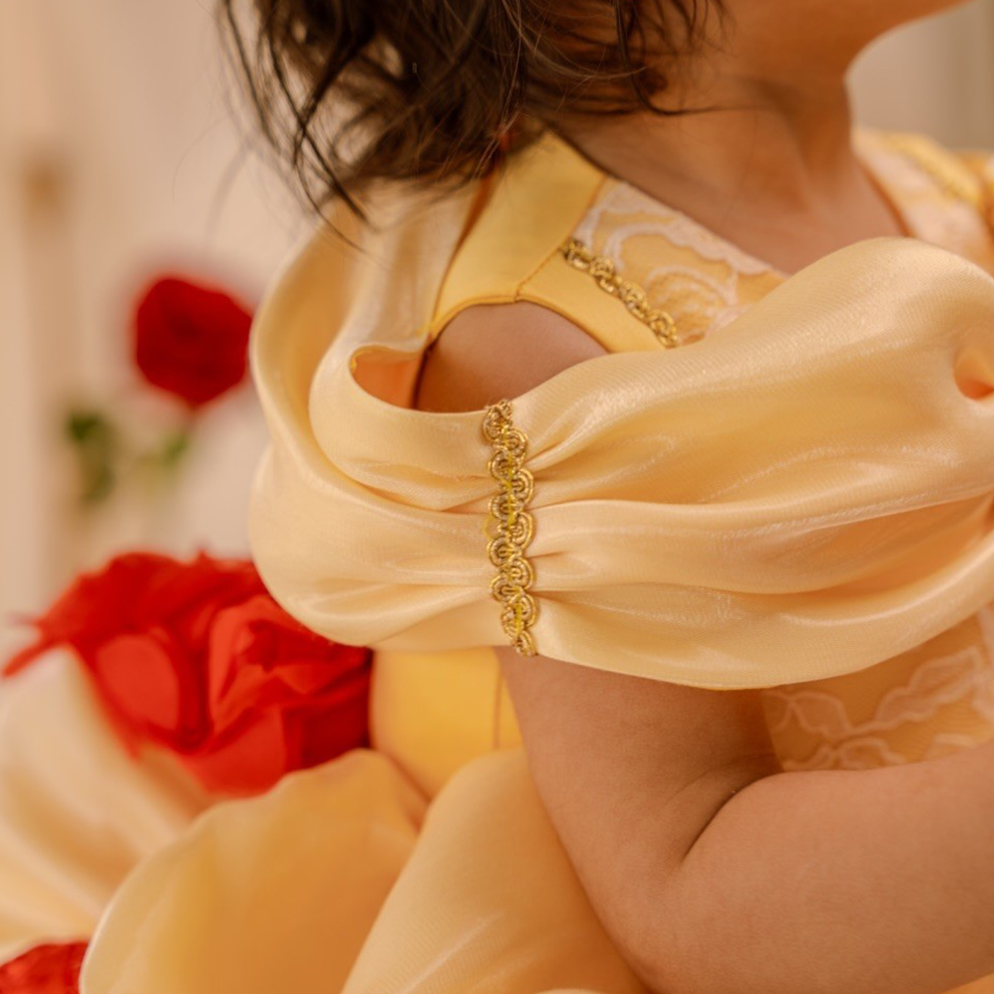 Chemical Fiber Blend Rosette Sleeveless Midi Dresses - image 7