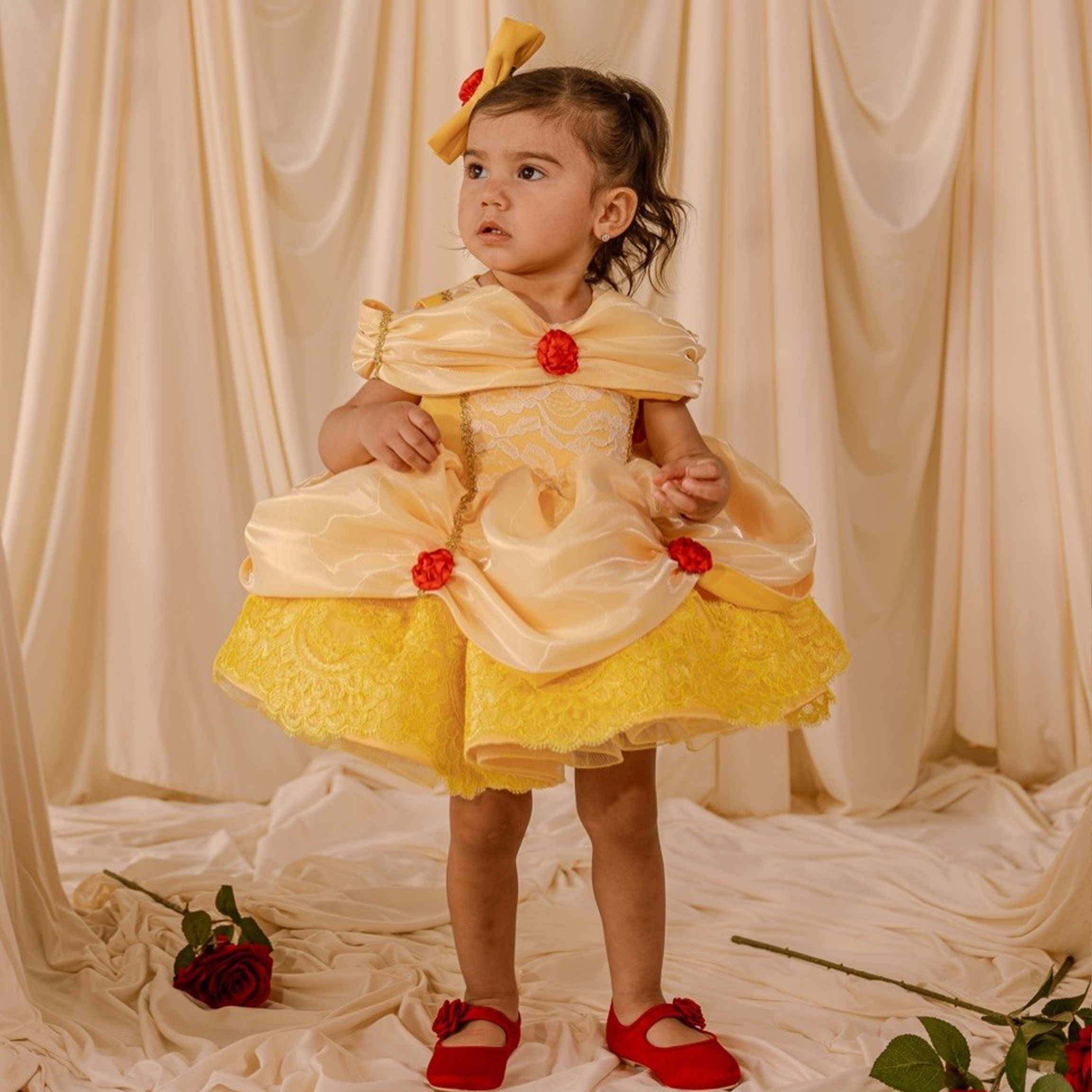 Chemical Fiber Blend Rosette Sleeveless Midi Dresses - image 4