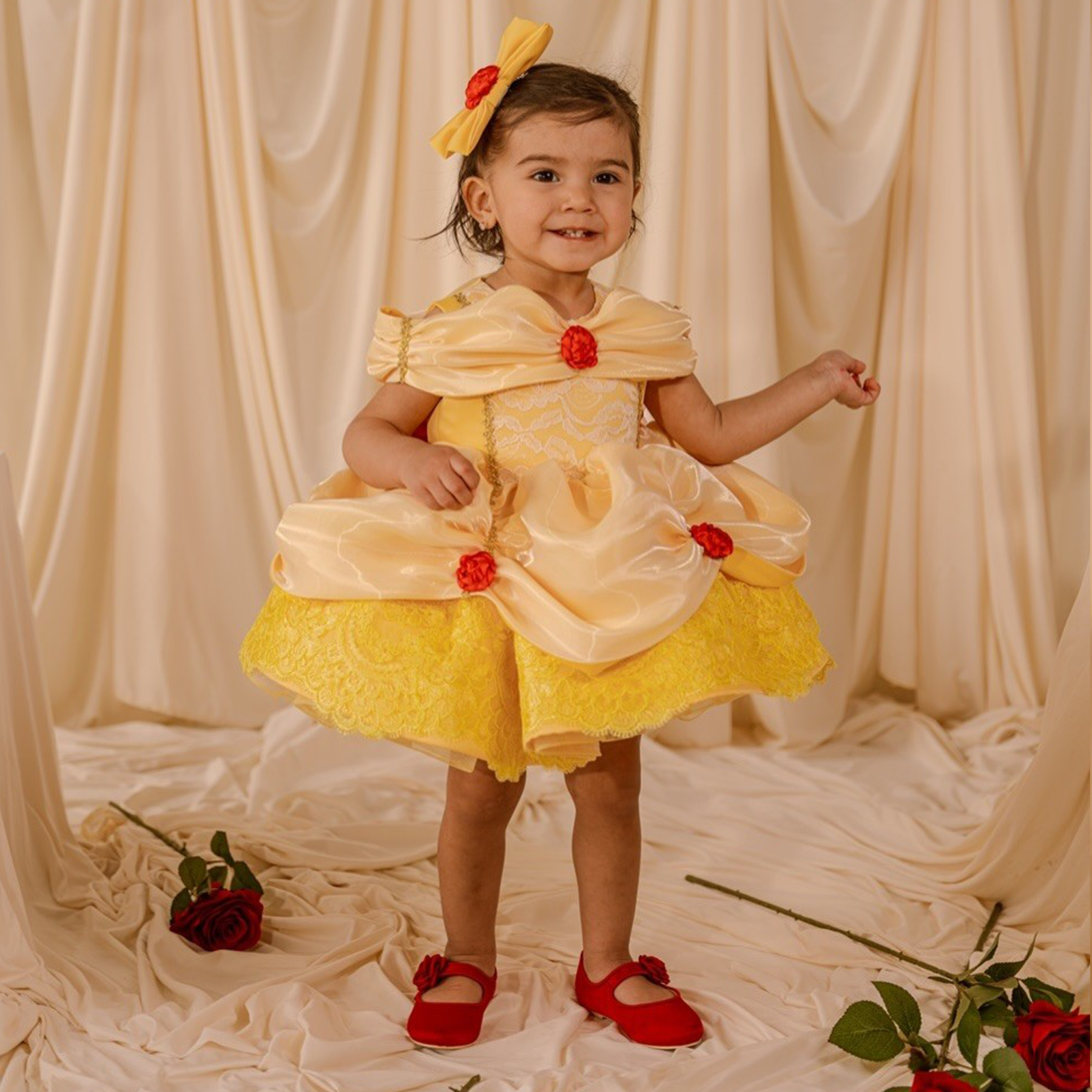 Chemical Fiber Blend Rosette Sleeveless Midi Dresses - image 3