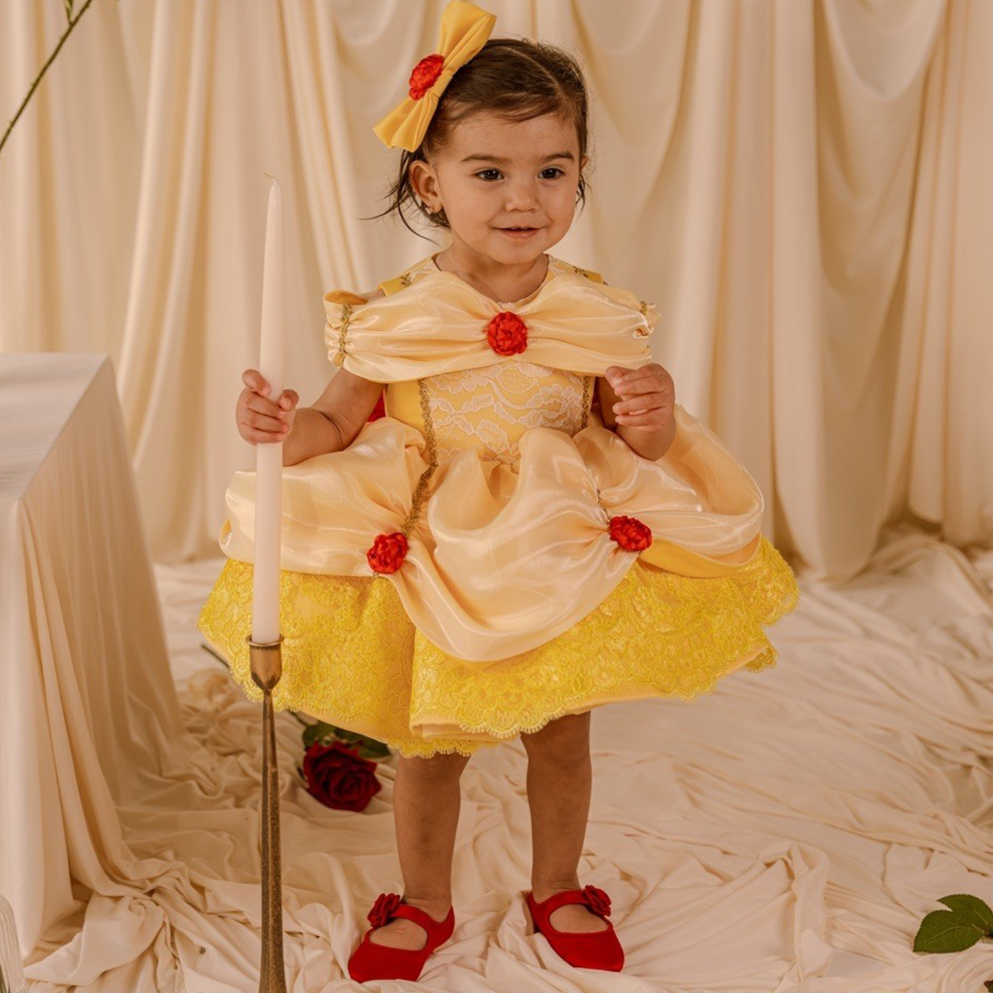 Chemical Fiber Blend Rosette Sleeveless Midi Dresses - image 2