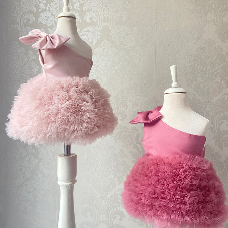 Mesh & Satin Bow Folds Sleeveless Short Dresses - image 2