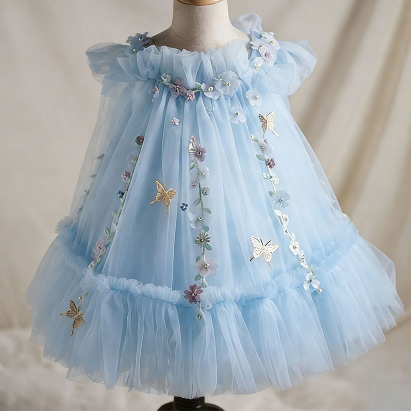 Satin & Organza Imitation Pearls Gathered Sleeveless Short Dresses - image 9