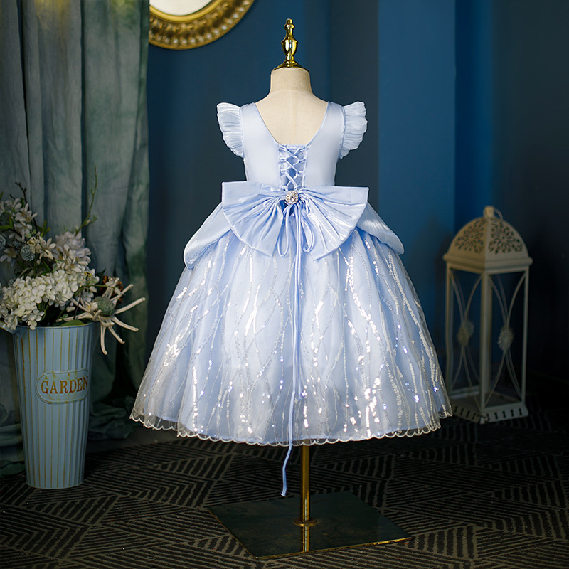 Satin Applique Cap Sleeve Midi Dresses - image 3