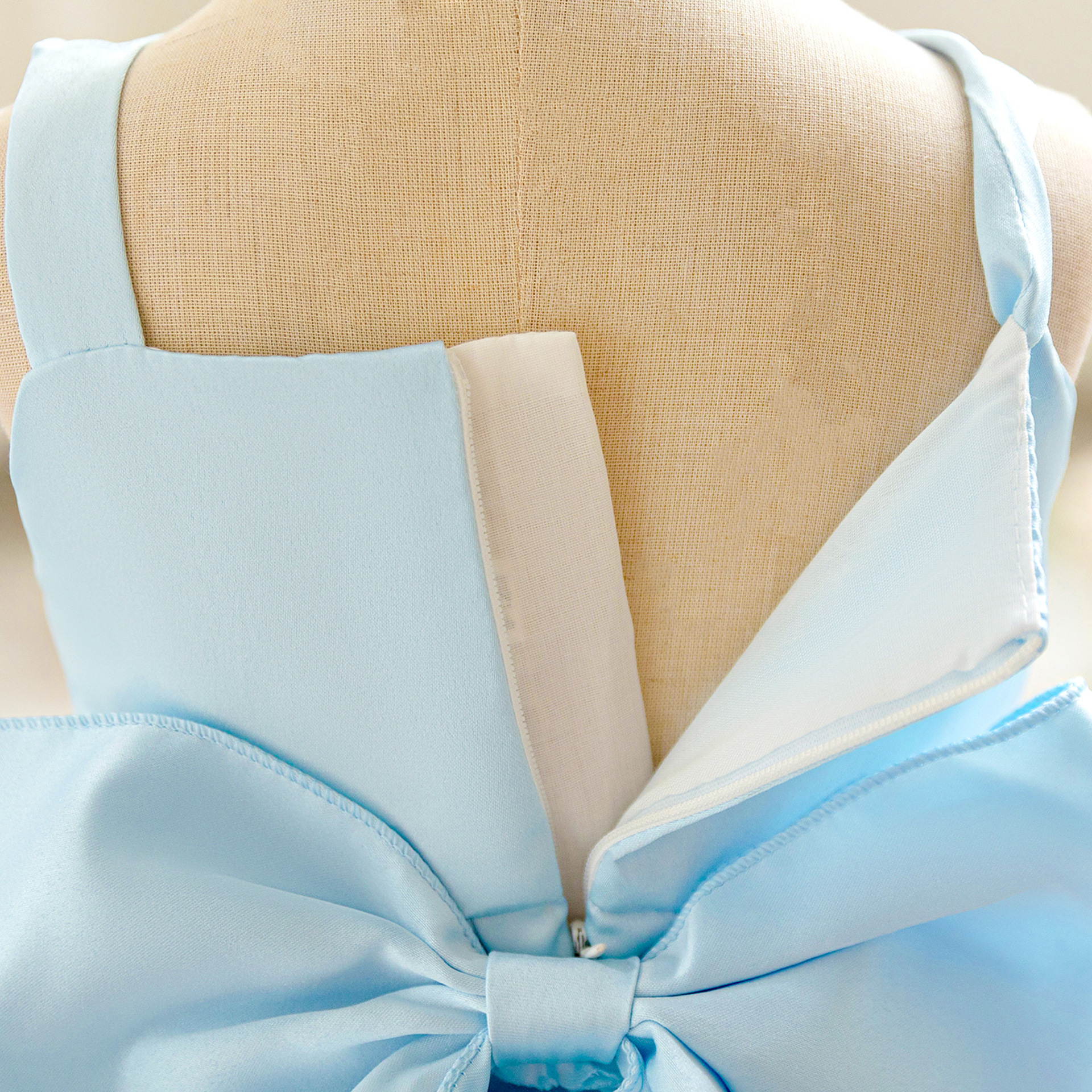 Satin Bow Sleeveless Midi Dresses - image 6