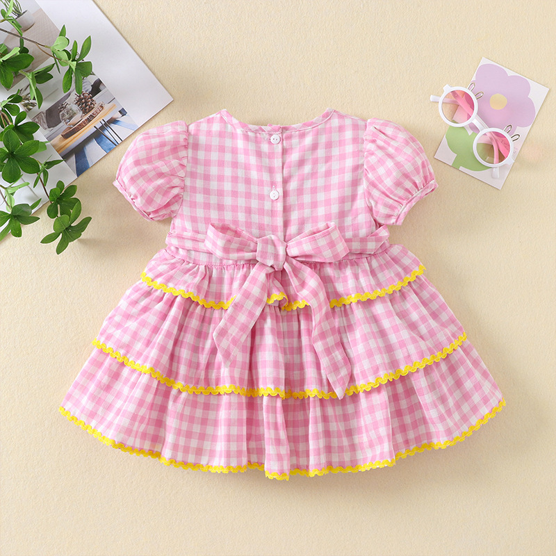 100% Cotton Scramble Embroidery Short Sleeve Midi Dresses - image 4