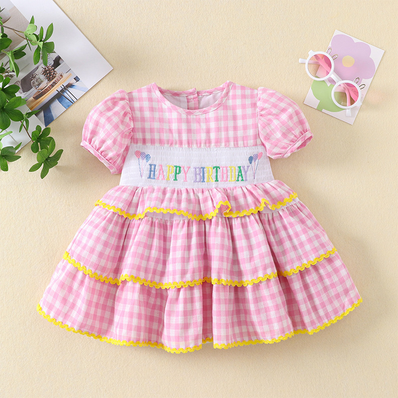 100% Cotton Scramble Embroidery Short Sleeve Midi Dresses - image 3