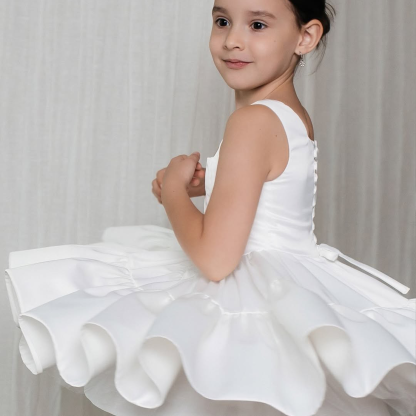 Satin Lace-up Sleeveless Midi Dresses - image 4