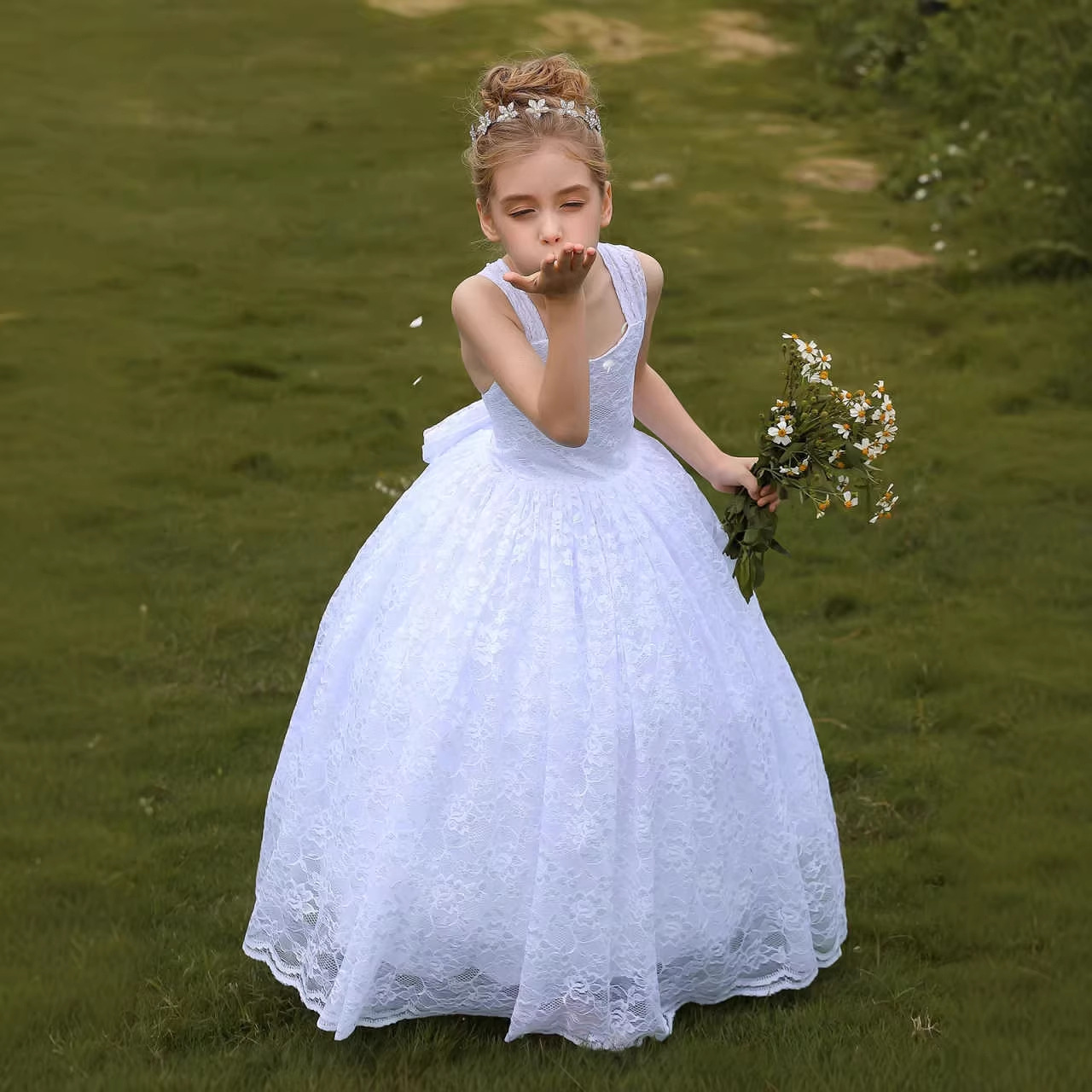 Lace Lace-up Sleeveless Maxi Dresses - image 2