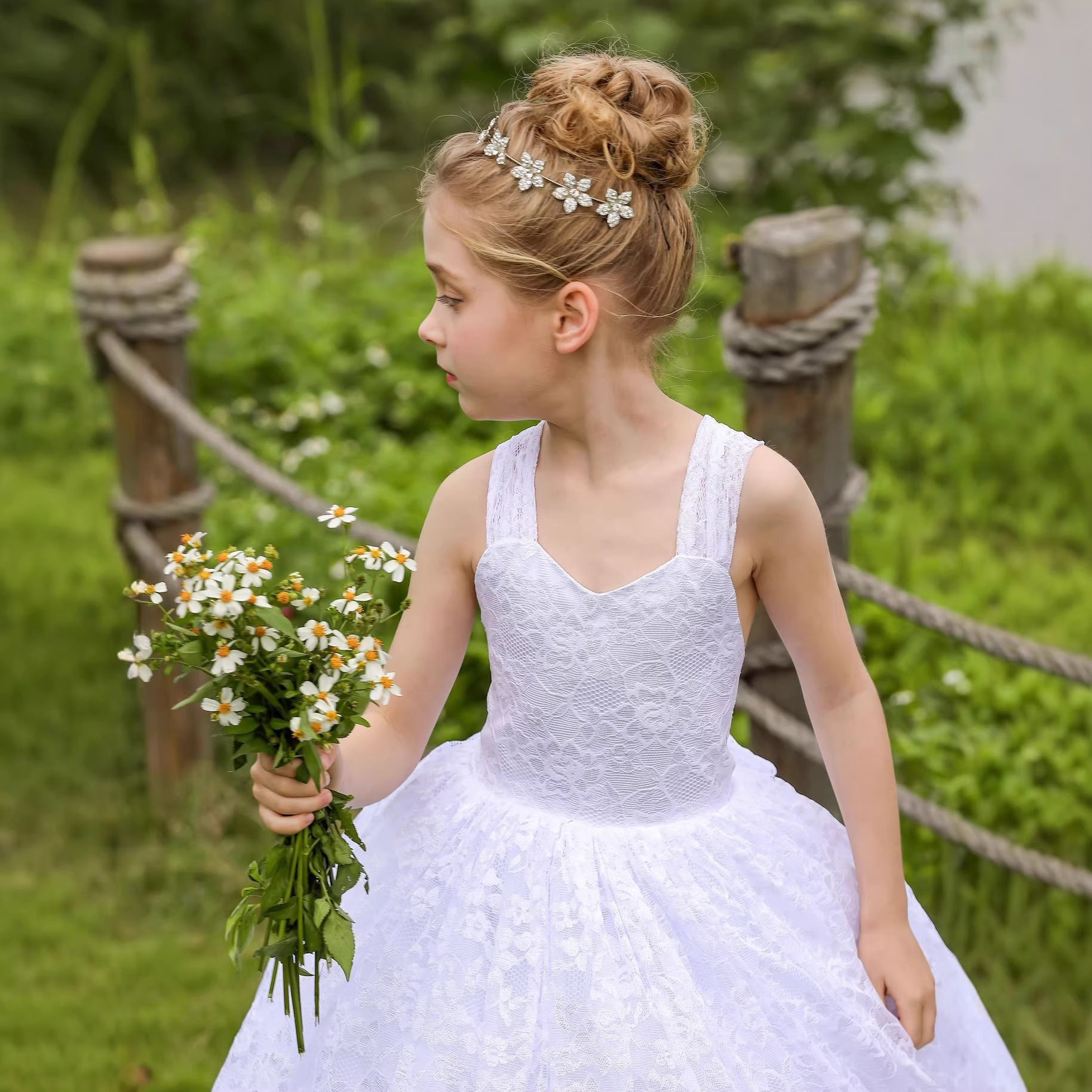 Lace Lace-up Sleeveless Maxi Dresses - image 3