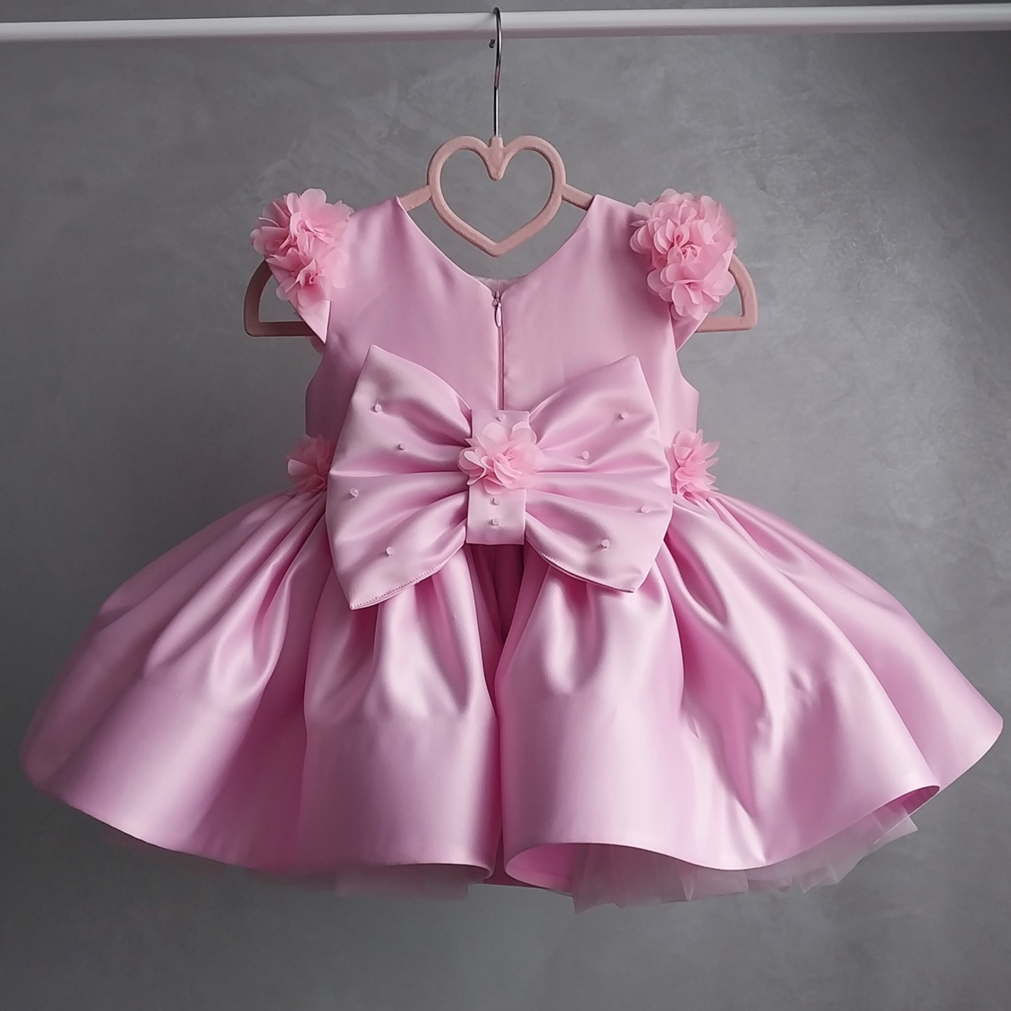 Satin Rosette Cap Sleeve Midi Dresses - image 4