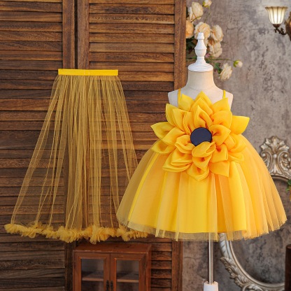 Mesh Rosette Sleeveless Midi Dresses - image 2