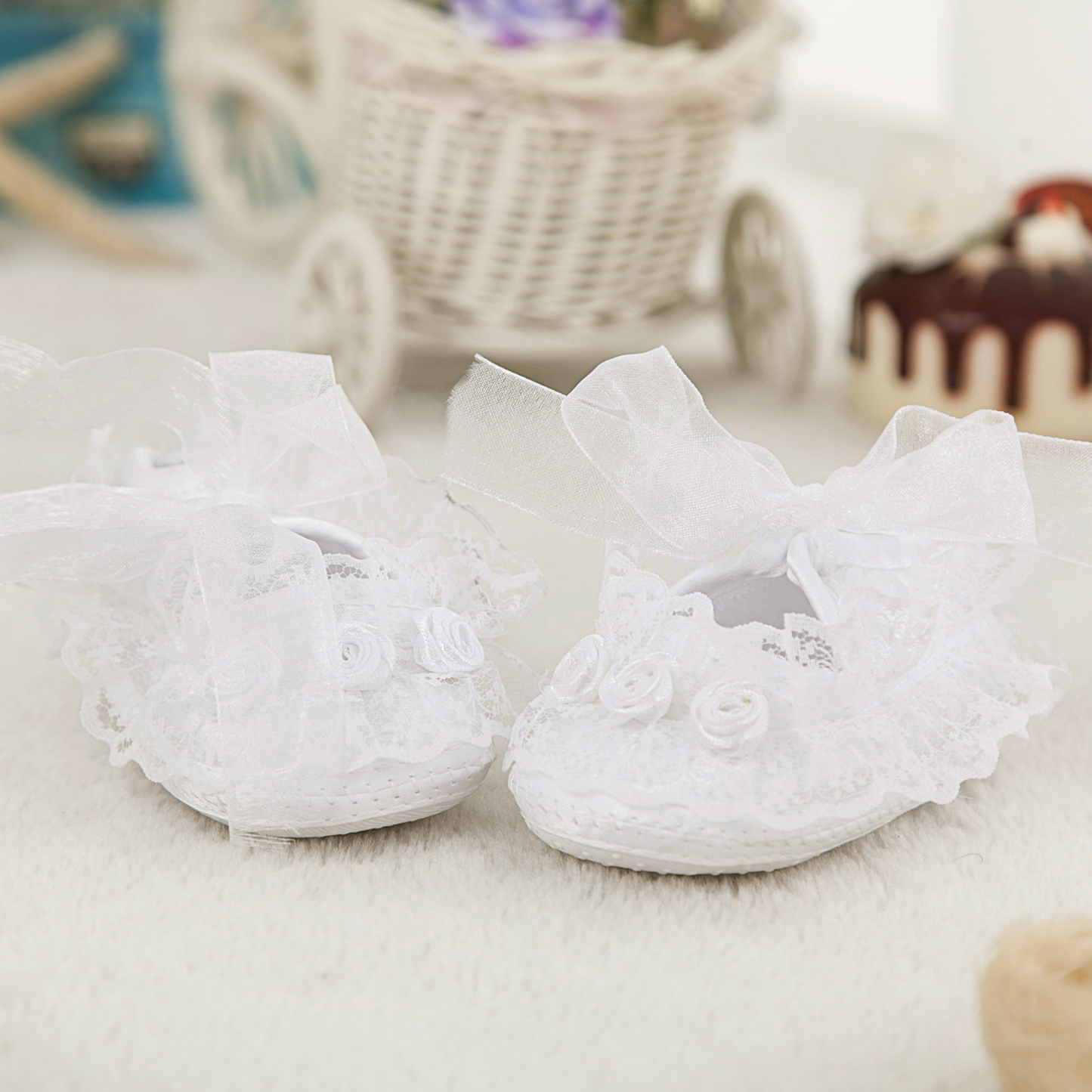 Solid Rosette Round Toe Flats - image 7