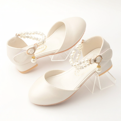 Solid Pearl Almond Toe Mary Janes - image 5