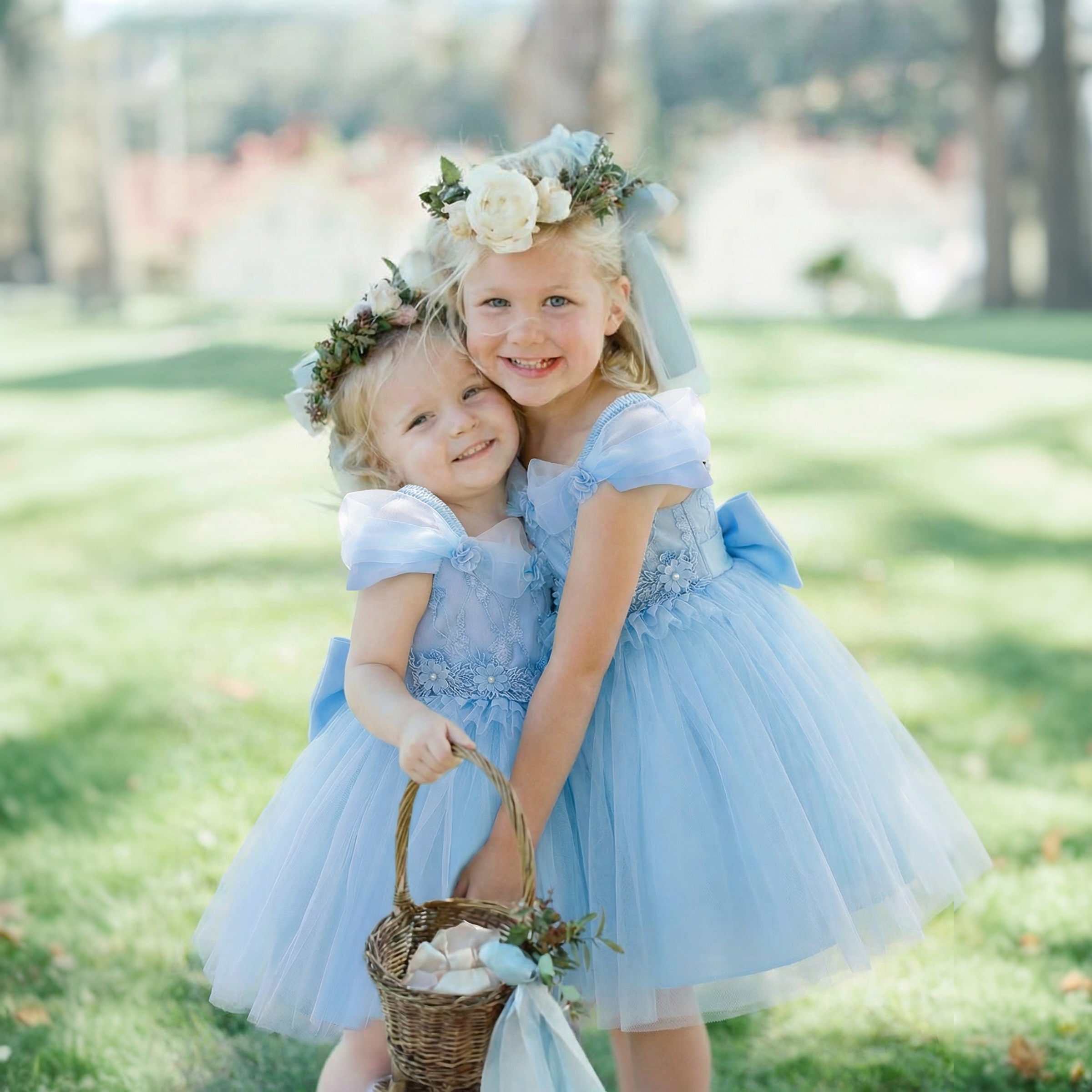 Easter Mesh Rosette Sleeveless Midi Dresses - image 1