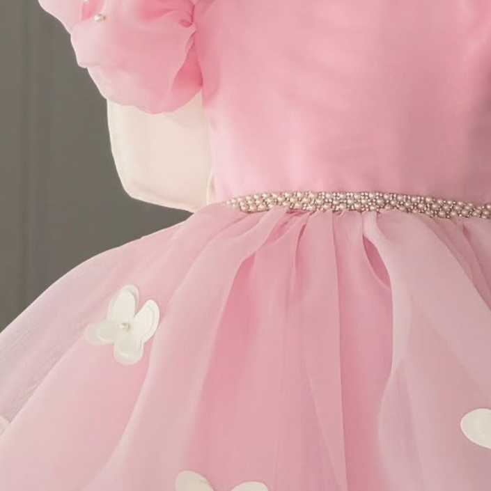 Organza Lace Edge Butterfly Short Sleeve Midi Dresses - image 8