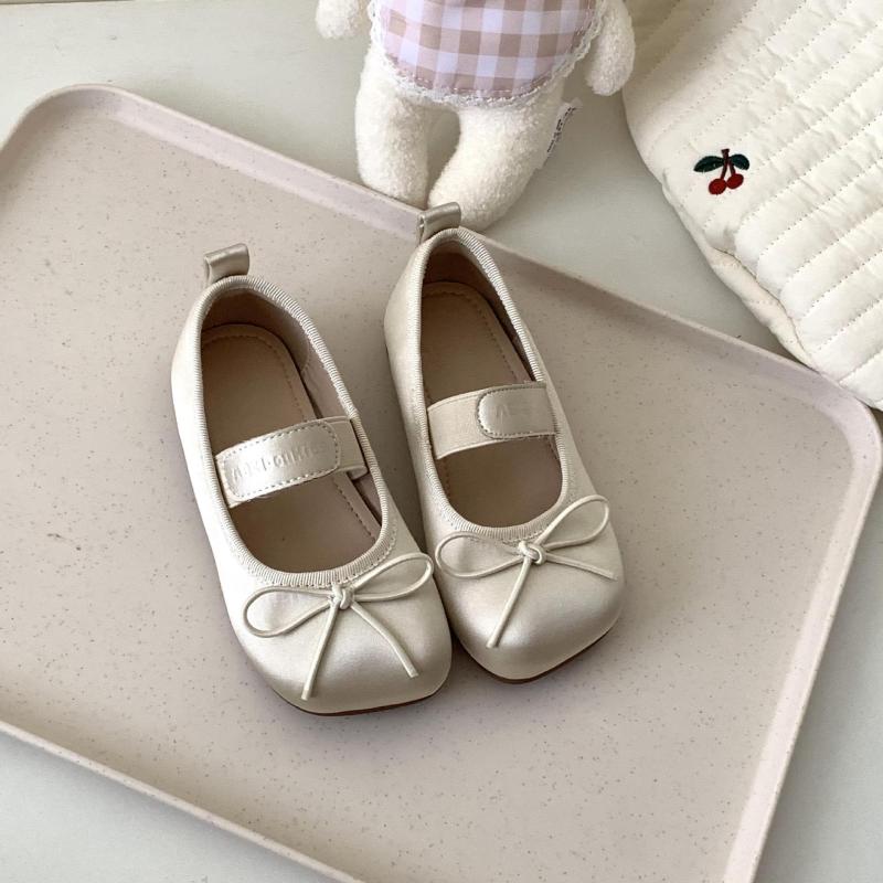 Solid Bow Square Toe Mary Janes  - Apricot - 21.5CM - image 3