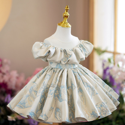 Jacquard Split Joint Short Sleeve Midi Dresses - image 2