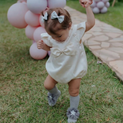 Satin Bow Cap Sleeve Shorts Bodysuit - image 2