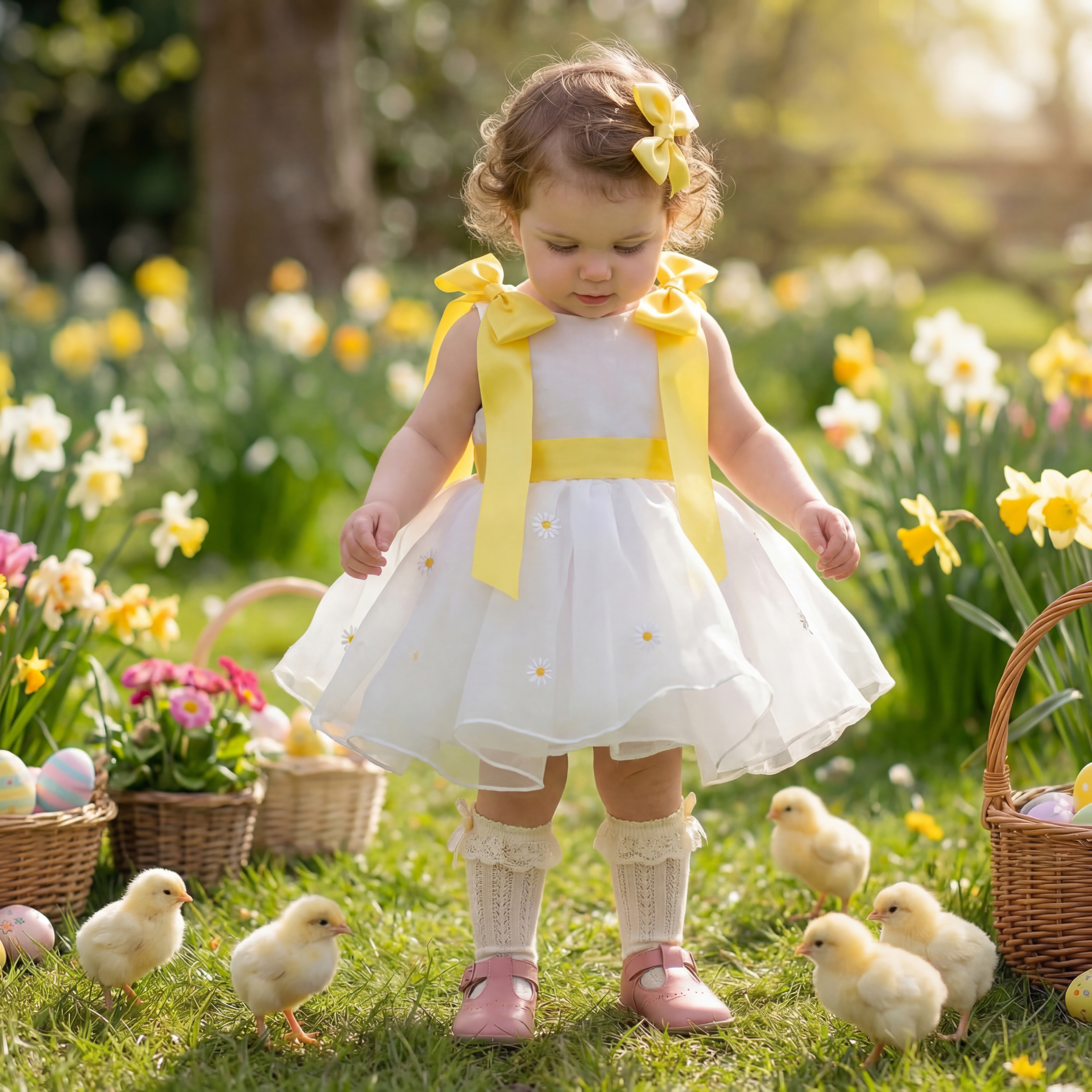 Organza Floral-embroidered Sleeveless Short Dresses - image 2