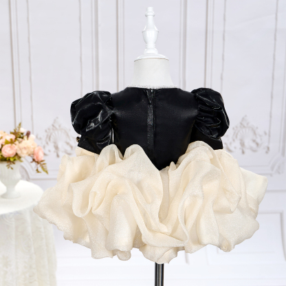 Organza Folds Short Sleeve Mid-long Dresses - image 3