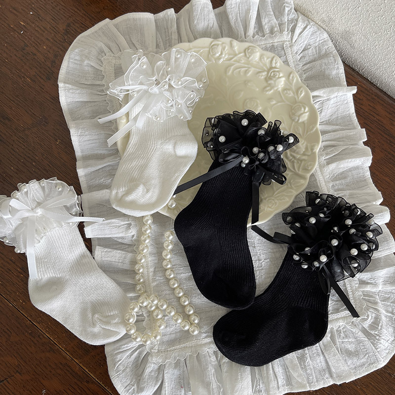 Polka Dots With Pearls Socks - image 1