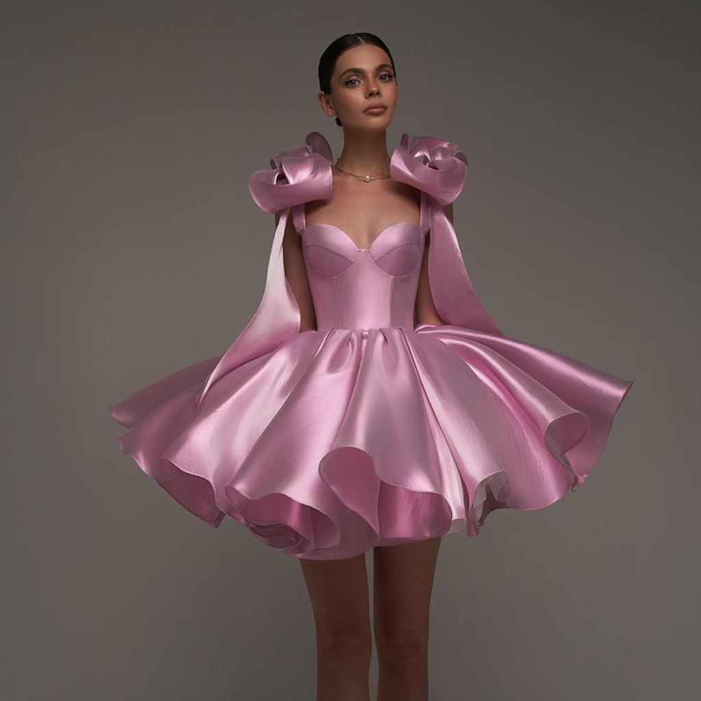 Women Satin Bow Drawstring Sleeveless Short Dresses - Purple - XXL - image 12