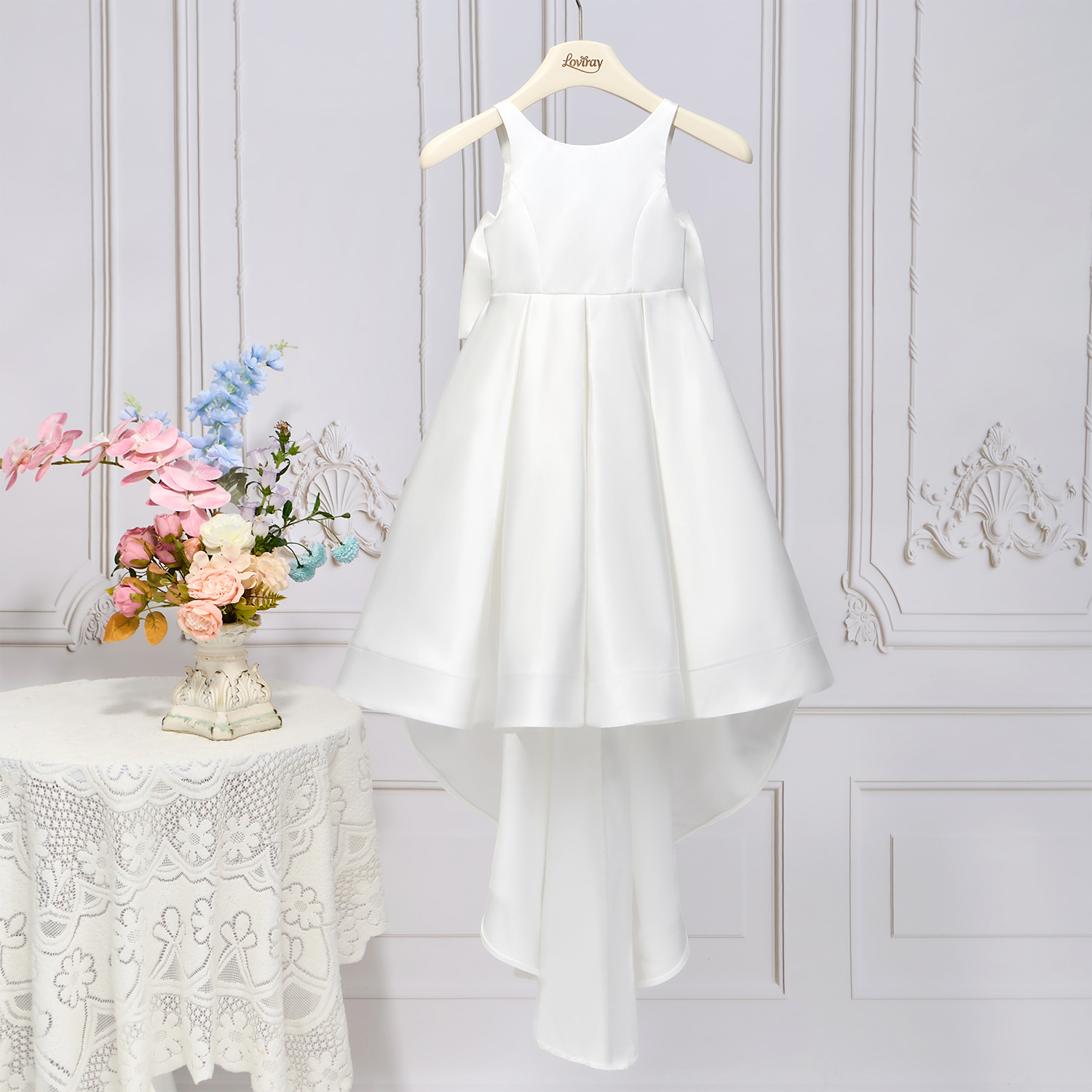 Satin Bow Sleeveless Maxi Dresses - image 6