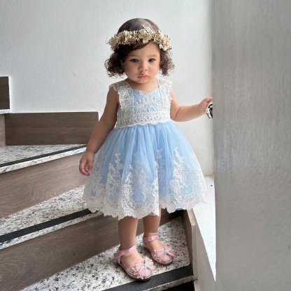 Lace Lace Edge Sleeveless Midi Dresses - image 2