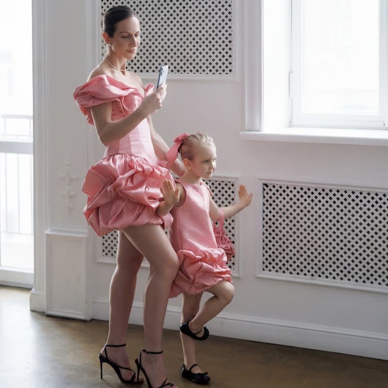 Women Satin Folds Sleeveless Short Dresses - image 4