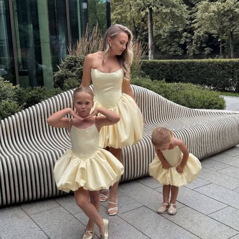 Satin Lace-up Sleeveless Short Dresses - image 2