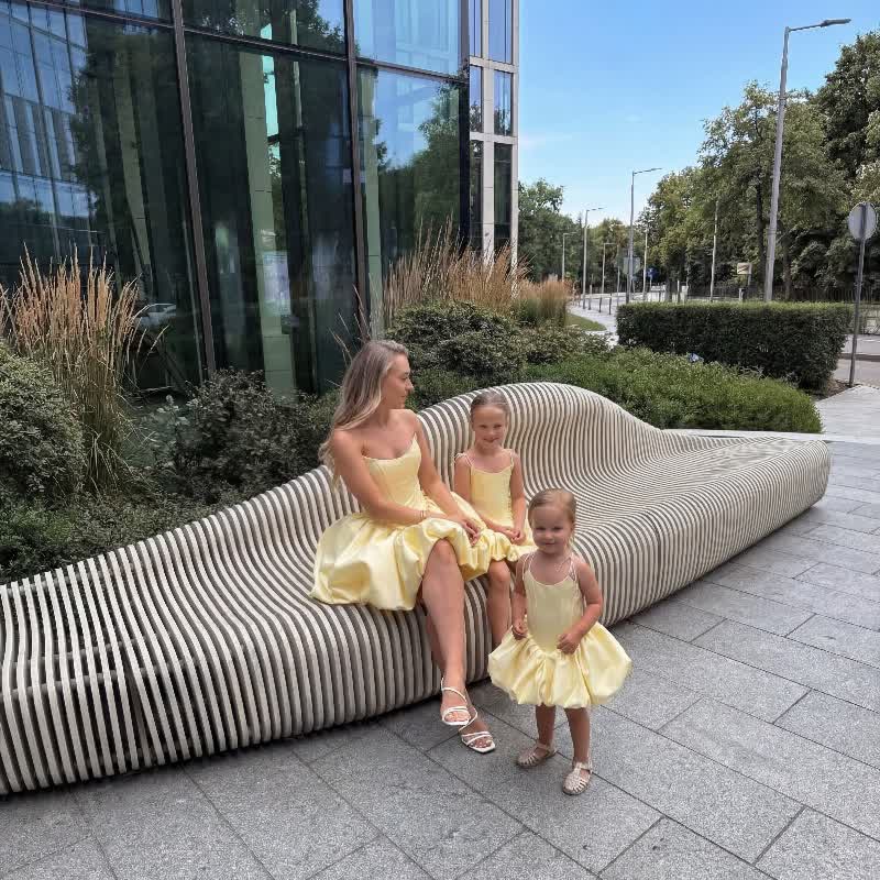 Women Satin Lace-up Sleeveless Short Dresses - image 13