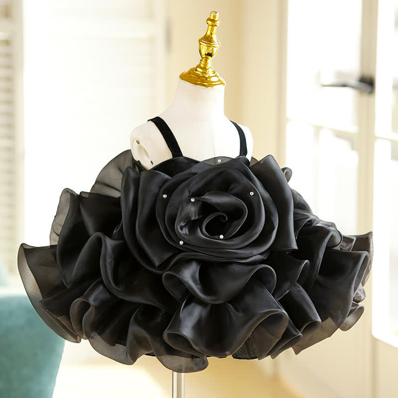 Organza Rosette Sleeveless Short Dresses - image 2