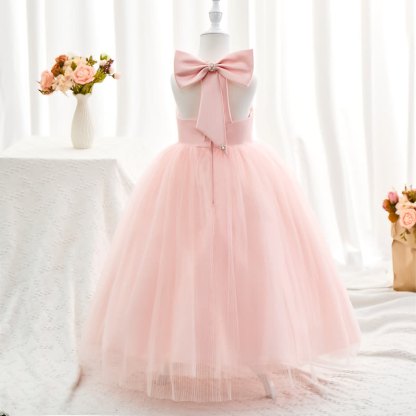 Mesh Bow Sleeveless Maxi Dresses - image 3