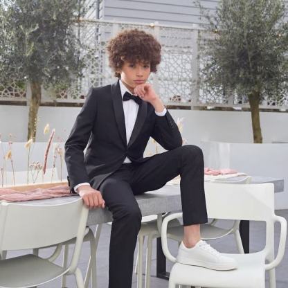 Polyester Button Long Sleeve Long Two-piece Set - image 3