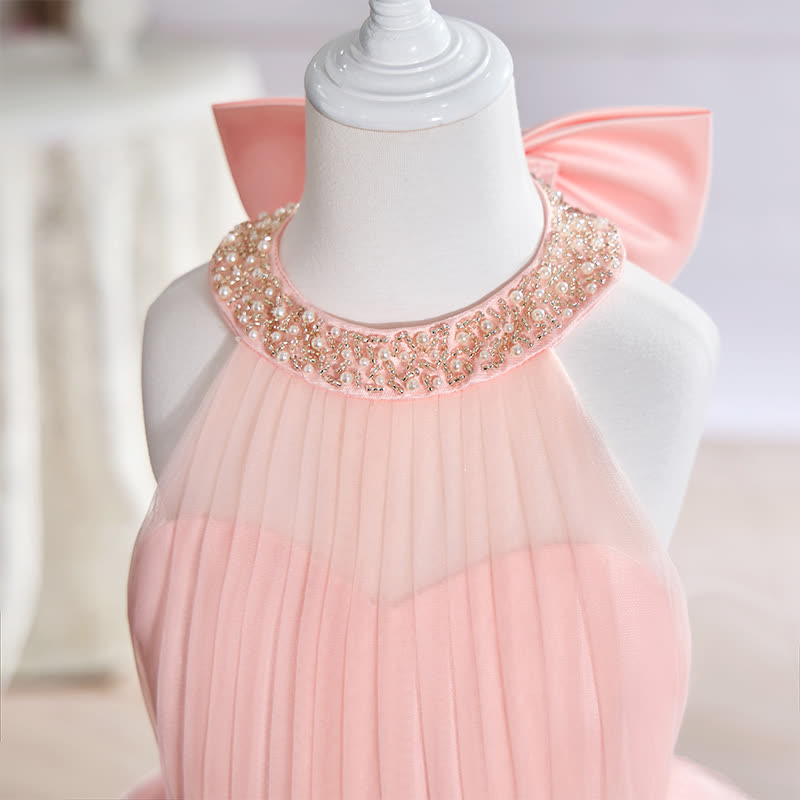 Mesh Bow Sleeveless Maxi Dresses - image 5